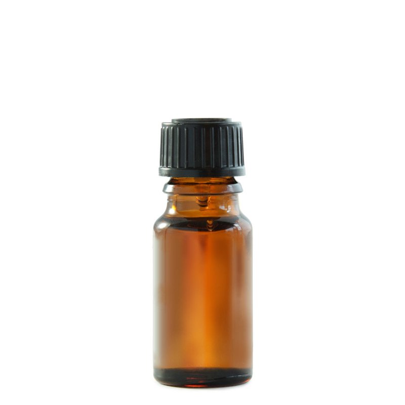 10ml Amber Glass Bottle With Black Cap