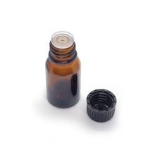 Load image into Gallery viewer, 10ml Amber Glass Bottle With Black Cap
