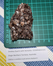 Load image into Gallery viewer, Smokey Quartz Cluster Point with Hematite (1) -  (Australian private Collection) Crystal Gem Stone
