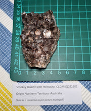 Load image into Gallery viewer, Smokey Quartz Cluster Point with Hematite (1) -  (Australian private Collection) Crystal Gem Stone
