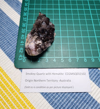 Load image into Gallery viewer, Smokey Quartz Cluster Point with Hematite (2) -  (Australian private Collection) Crystal Gem Stone
