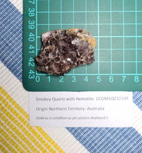 Load image into Gallery viewer, Smokey Quartz Cluster Point with Hematite (9) - (Australian private Collection) Crystal Gem Stone

