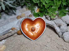 Load image into Gallery viewer, Hand Painted Aluminium Heart Incense Holder

