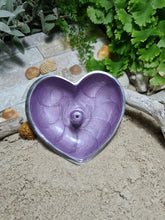 Load image into Gallery viewer, Hand Painted Aluminium Heart Incense Holder
