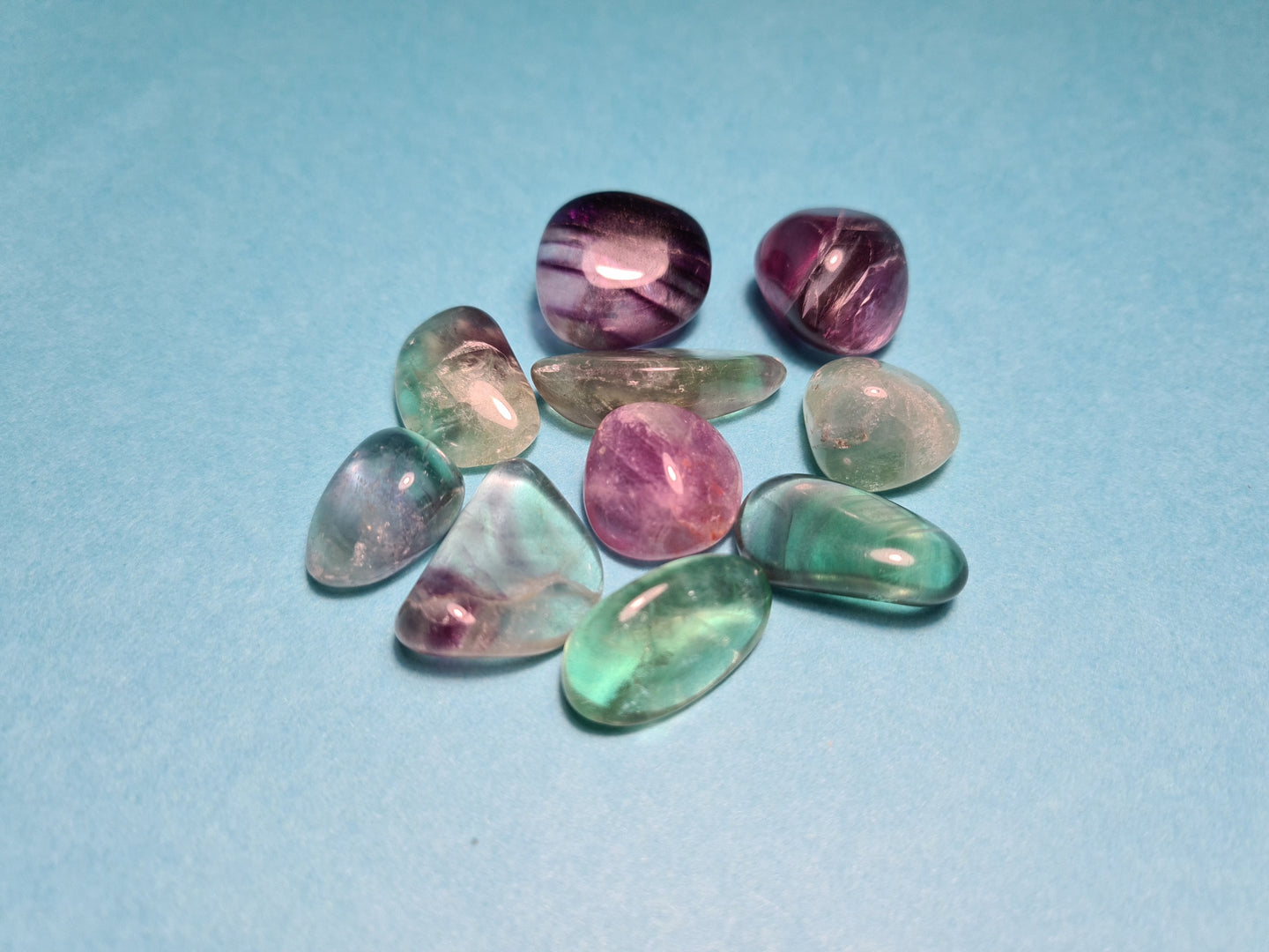 Rainbow Fluorite Tumbled Crystal Gem Stone