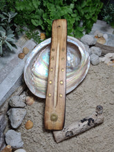 Load image into Gallery viewer, Incense Trays Flat Wooden with Brass Inlay
